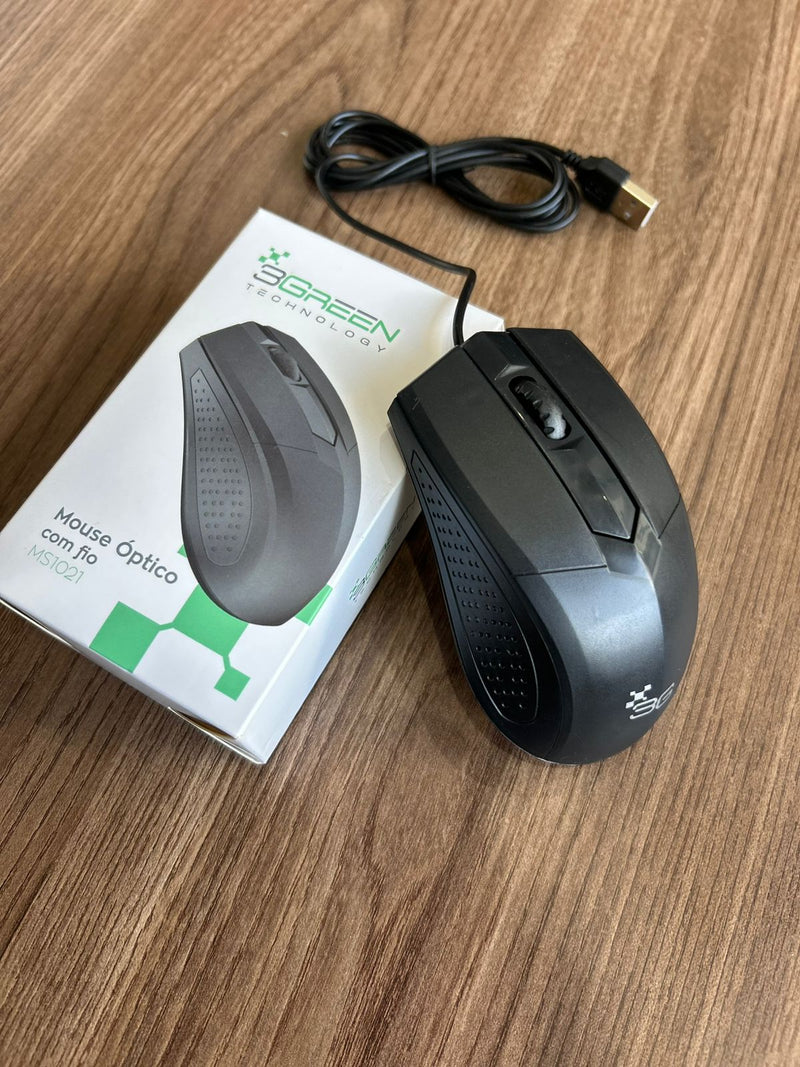 Mouse Óptico com Fio 3Green