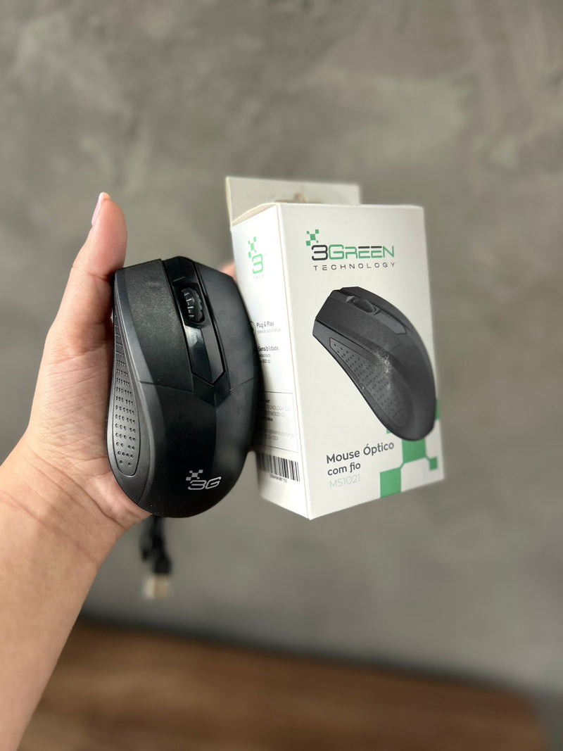 Mouse Óptico com Fio 3Green