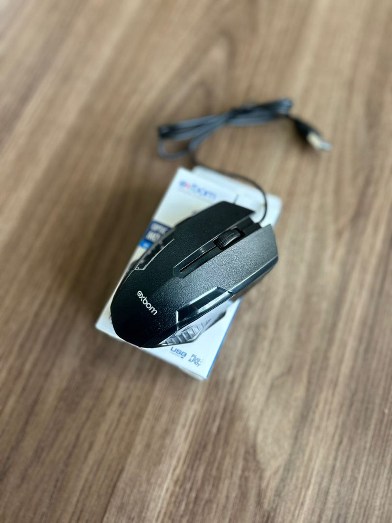 Mouse Óptico com Fio Exbom